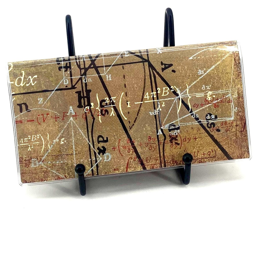 New Checkbook Cover Wallet Vinyl Check Register Protector - Math Love